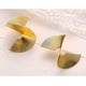 thumbnail image 3 of Pendientes geométricos dorados Pendientes llamativos exagerados Pendientes torcidos sectorizados con estilo punk Joyería para mujeres y niñas ER, 3 of 5
