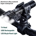 thumbnail image 2 of Bike Lights Front and Back - Bicycle Headlight and Tail Light Set, LED Super Bright Multi-Angle Adjustment, USB Rechargeable Bike Light, Aluminum Alloy Waterproof Material, Black, 2 of 7
