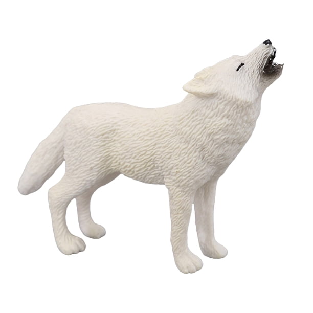 Figura de lobo Sunnimix miniatura sin BPA para cumpleaños ártico
