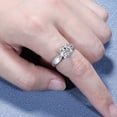 thumbnail image 5 of 1ct 18K White Gold Moissanite Rings for Women Gift D Color VVS1 Clarity Diamond Rings S925 Sterling Silver Ring jewelry Moissanite Engagement Rings with Certificate, 5 of 9