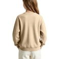 thumbnail image 6 of Lutiedan Boys Girls Knitted Sweaters Teen Crew Neck Long Sleeve Pullover Fall Winter Casual Uniform Sweaters Size 5-16,Beige, 6 of 7