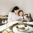 thumbnail image 4 of Manfei Vintage Snowman Print Bedding Comforter Set 7 Pieces, Western Christmas Featival Full Bedding Set, Teen Kid Child Reversible Fitted Sheet Flat Sheet, Ultra Soft Home Decor, 4 of 7