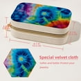thumbnail image 5 of tie dye Portable Velvet Travel Organizer with Removable Compartment – Earring Holder & Necklace Stand – Gift, 5 of 7