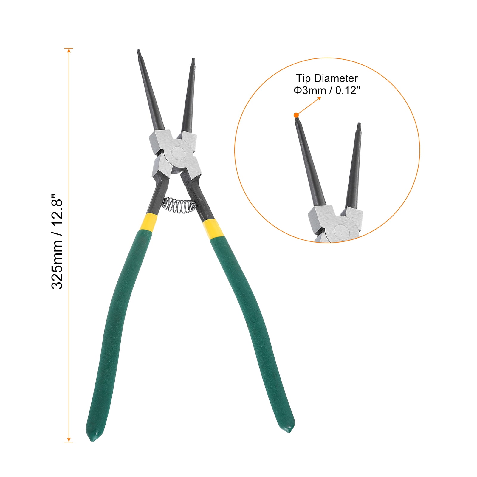 Uxcell 13-Inch Snap Ring Plier Heavy Duty Internal Circlip Pliers Straight Jaw for Ring Remover Retaining