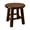Brown, variant on Black Round Leg Solid Wood Stool 25X25X25Cm For Bar Counter Dining Vanity Seat Rustic Design Sturdy Home Decor