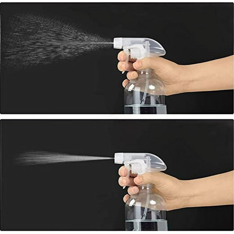 Refillable Clear Glass Cleaning Spray Bottle - With Silicone Sleeve (16 OZ)  - RAIL19