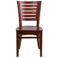 thumbnail image 5 of Flash Furniture Darby Series Slat Back Mahogany Wood Restaurant Chair, 5 of 6