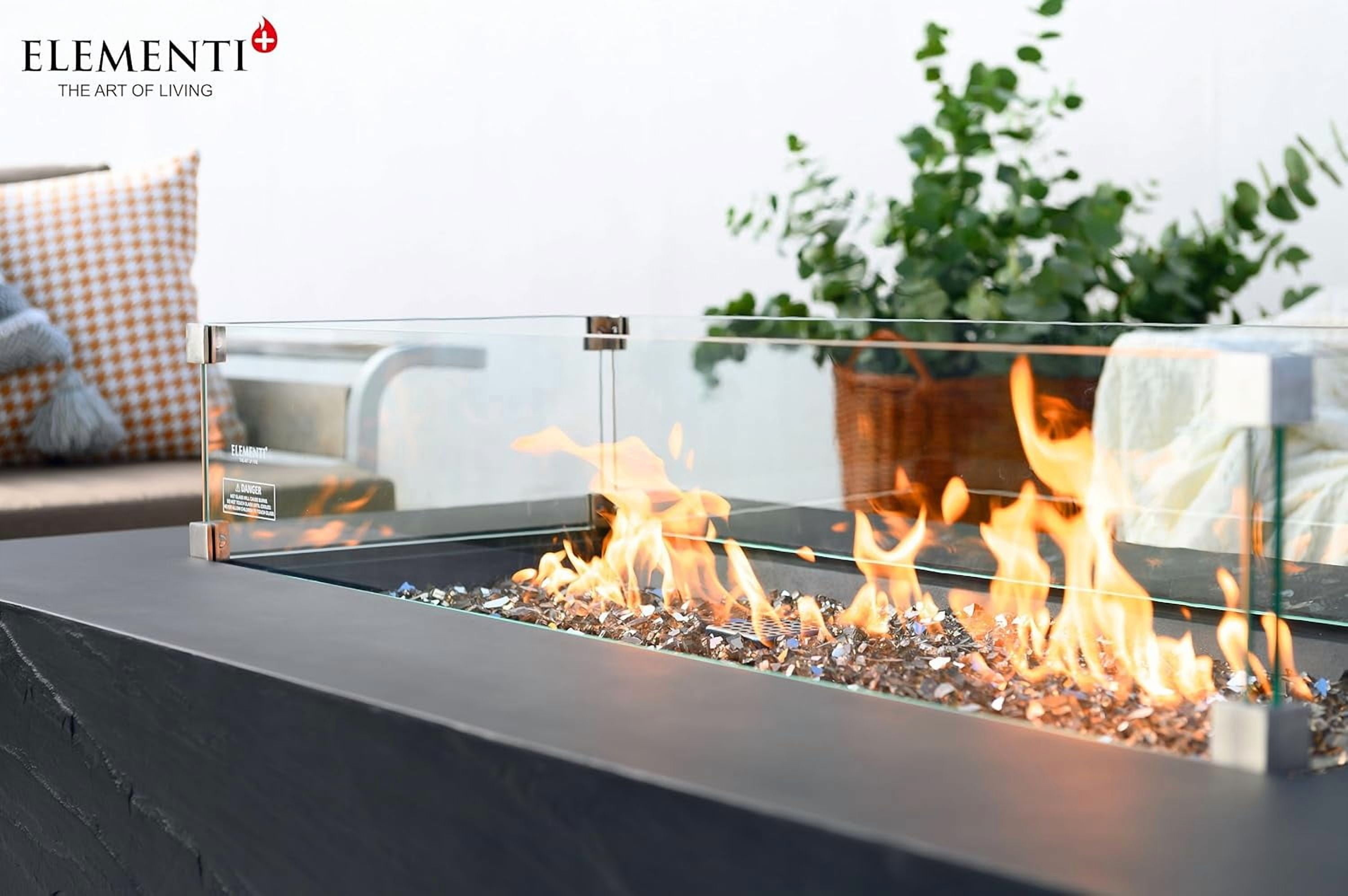 Fire Pit Wind Screen from ELEMENTI | ELEMENTI Plus and MODENO (Wind Screens, Rectangular 40.4" × 15.2" WS - 021)