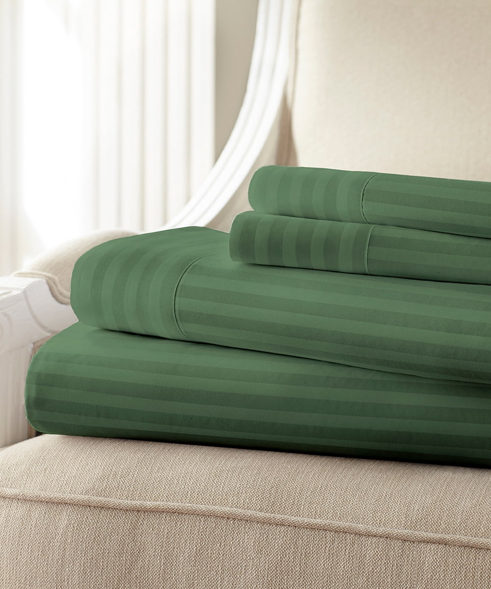 LushElegance 1800 Series Wrinkle Resistant 4 Piece Full Size Embossed