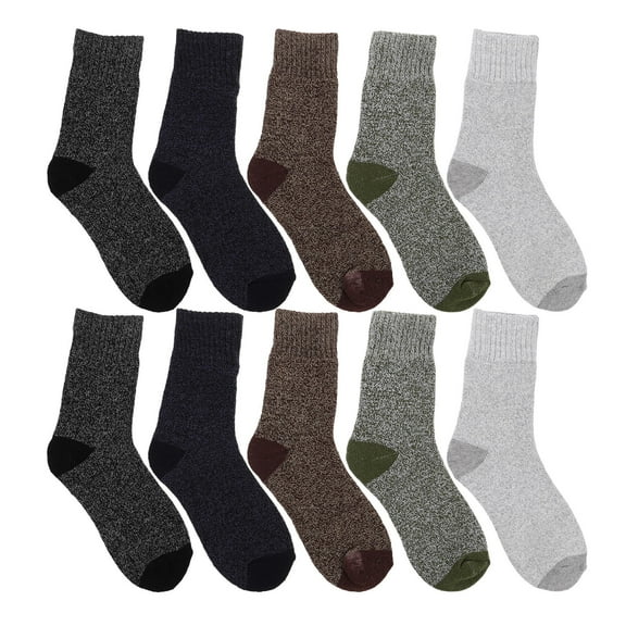 PENIKOKO 5 Pairs Thermal Wool Socks for Men, Soft Thick Winter Socks with Moisture Wicking and Warm Comfort