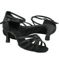thumbnail image 2 of Zapatos latinos suaves y cómodos, zapatos de baile de moda para mujer, color negro 36, 2 of 9
