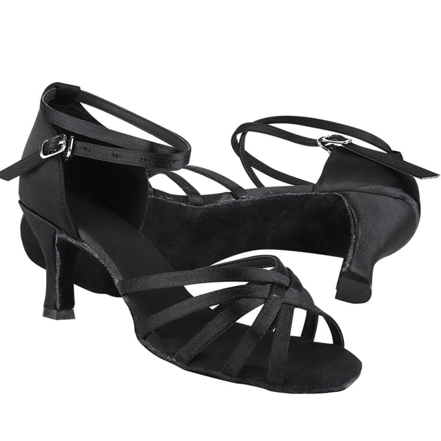Zapatos latinos suaves y cómodos, zapatos de baile de moda para mujer, color negro 36