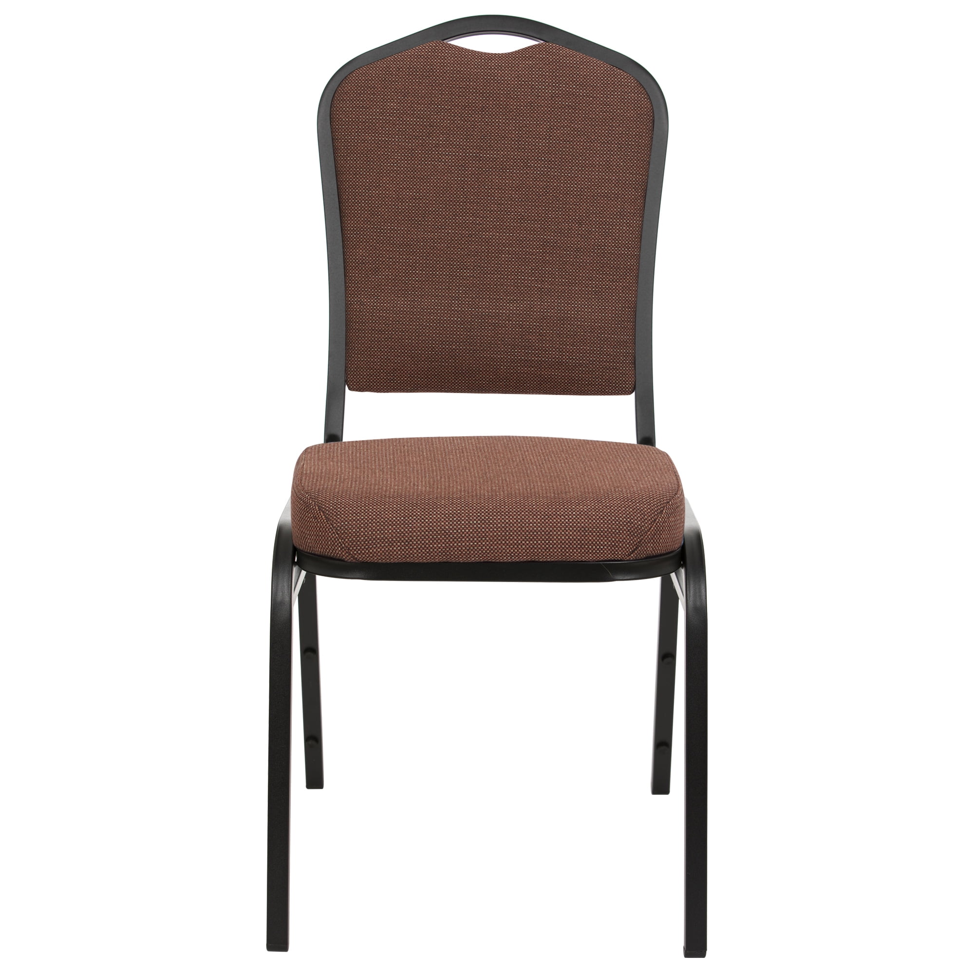Hampden Furnishings Lila Collection Fabric Banquet Chair, Natural Chocolatier, Pack of 2