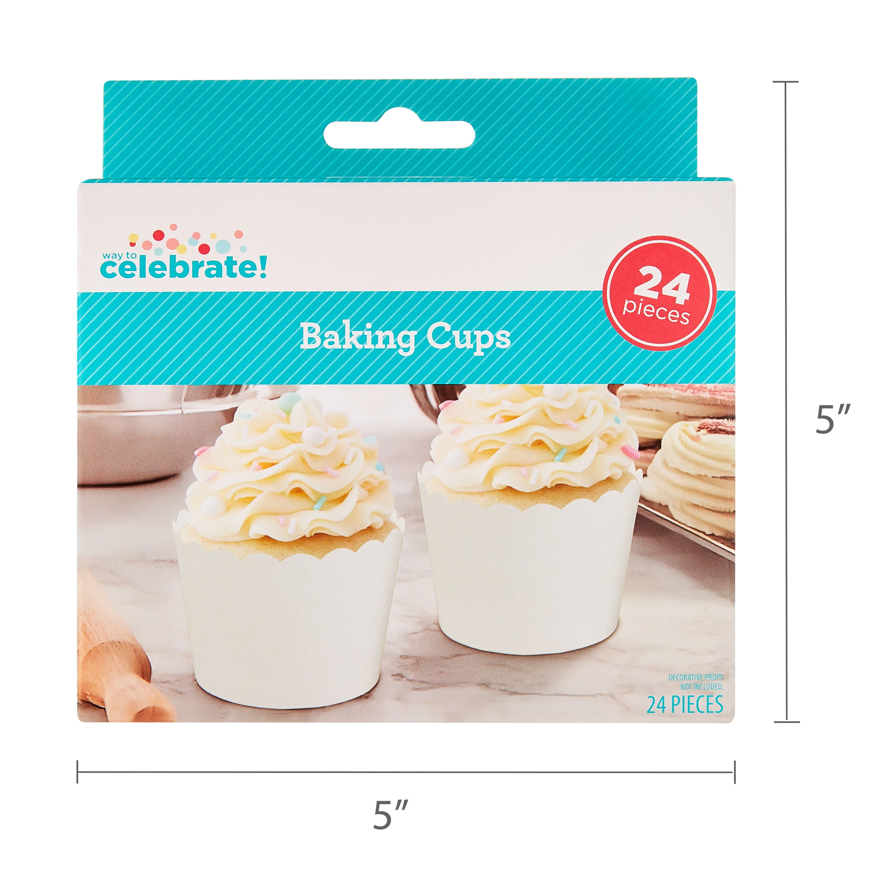(4 pack) White Baking Cups, 24 Count, by Way To Celebrate