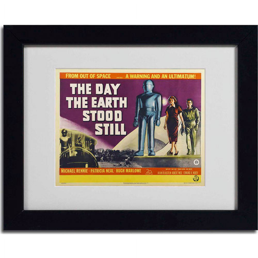Matted art under acrylic in a black frame