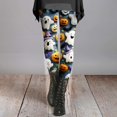 thumbnail image 2 of Compression Leggings for Women Autumn And Winter Artistic Printed Soft Stretchy Pants Green Fitness Clothing L, 2 of 5