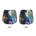 thumbnail image 3 of KLL Cosmic Cat In Window Pattern Shorts Women,Athletic Shorts High Waisted Running Shorts Pocket Sporty Short Gym Elastic Workout Shorts-Medium, 3 of 7