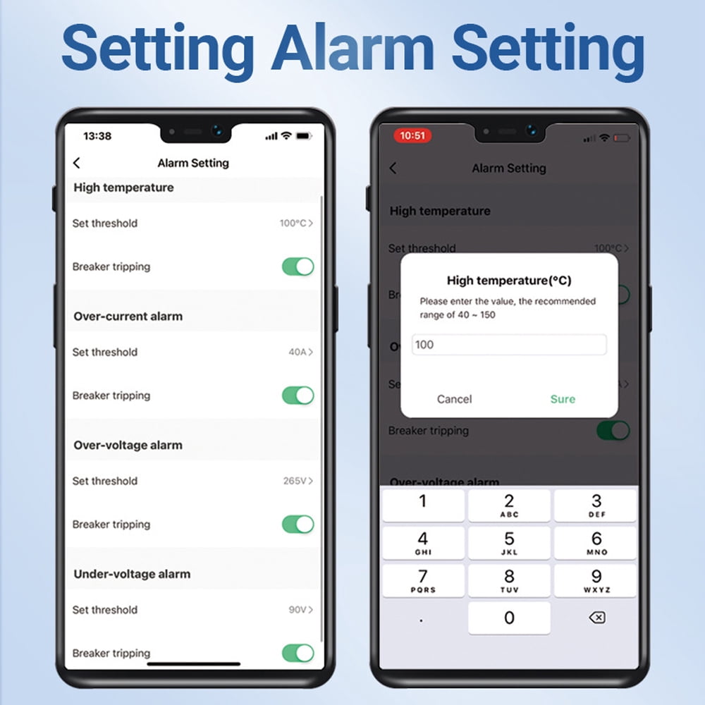 Tuya WIFI Smart Circuit Breaker 1P 10/16/25/32/40/63A DIN Rail Remote Control Timer Switch Work with Smart Life App Alexa Google