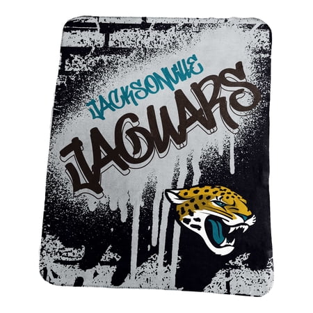 Logo Brands Jacksonville Jaguars 50 x 60 Classic Graffiti Fleece Throw Blanket