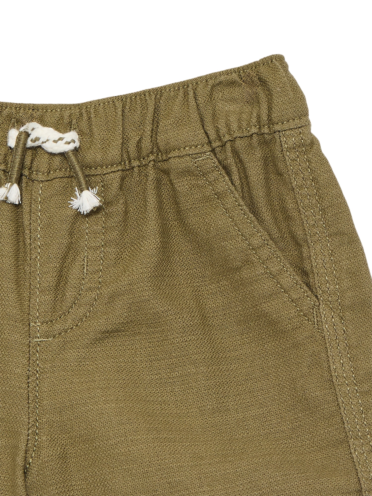 Wonder Nation Baby Boys Cotton Twill Drawstring Shorts, Sizes 0M-24M