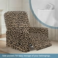 thumbnail image 4 of Renewold Leopard Print Brown Recliner Couch Cover Wear Resistant Reclining Couch Cover 4 Pieces Stretch Recliner Slipcover Wear Resistant Furniture Protector Home Decor, 4 of 8