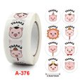 thumbnail image 3 of CAROOTU Kids Cartoon Animal Sticker Roll 500-Count Stickers Round Teacher Encouragement, 3 of 6