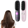 thumbnail image 5 of Go Brush Pro, Cordless Hair Straightener Brush, Portable Mini Hair Straightening Brush with 3 Temperature Settings & LED Display, USB Rechargeable Fast Heating Hairs Brush for Travel, 5 of 5