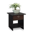 thumbnail image 4 of Furinno End Table - Night Stand Storage Shelf with Bin Drawer, Espresso & Brown - 17.8 x 15.5 x 15.5 in., 4 of 6
