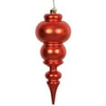thumbnail image 1 of Vickerman 14" Burn Orange Matte Finial Christmas Ornament, 1 of 1