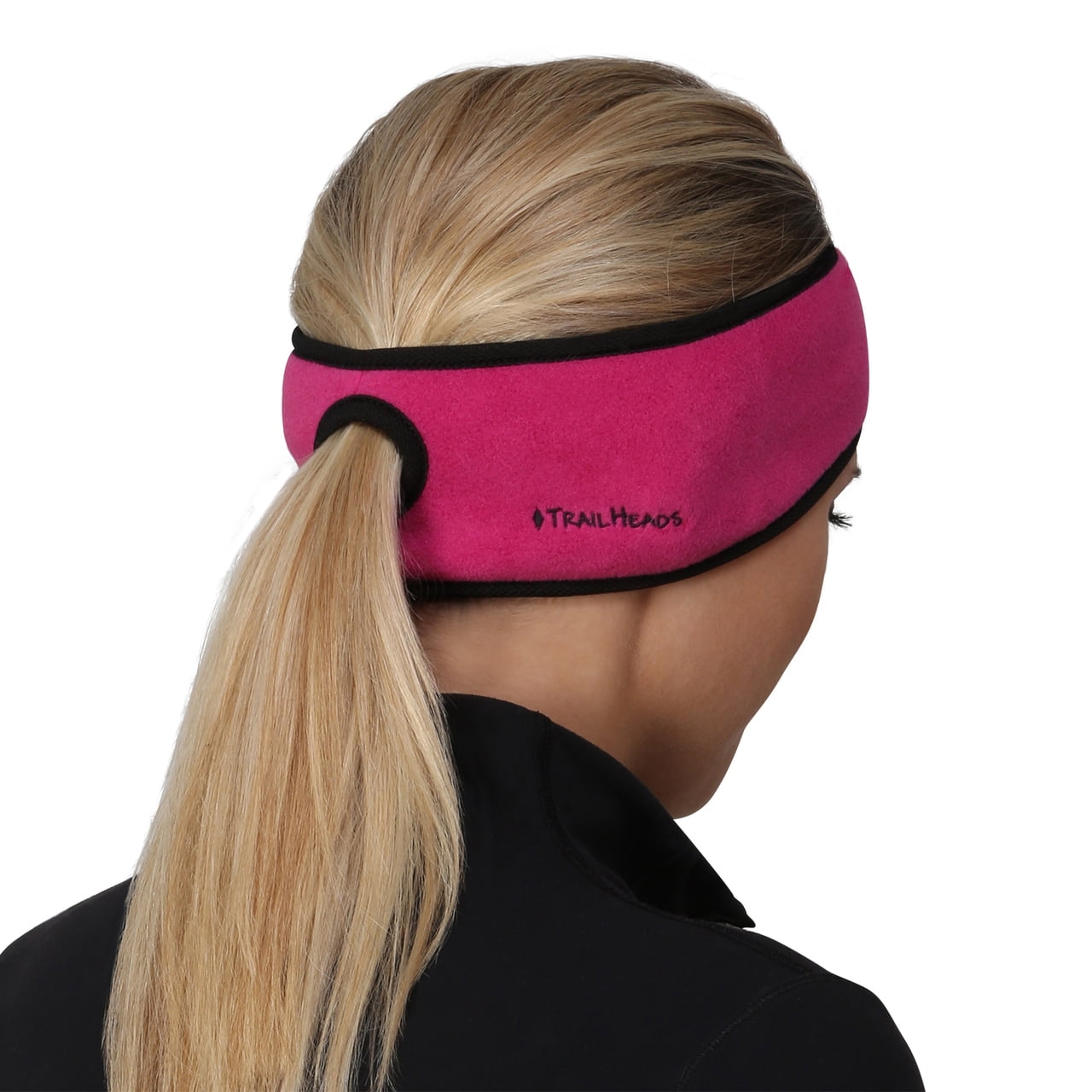 TrailHeads TrailHeads Women's Ponytail Headband pink / black