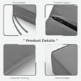 thumbnail image 3 of Aimee Lii Deep Seat Chair Cushion Pads Set with Rope Belts for Indoor and Outdoor, Outdoor Patio Furniture for Balcony Porch Garden Backyard, Sturdy-Gray, 3 of 9