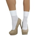 thumbnail image 6 of ToBeInStyle Womens Classic Opaque Nylon Anklet Fashion Novelty Socks - White, 6 of 6