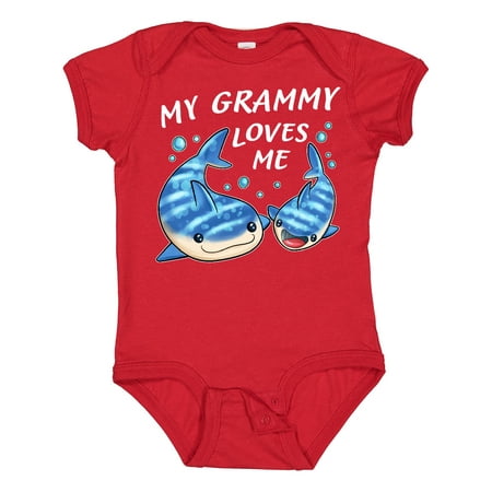 

Inktastic My Grammy Loves Me- whale shark Boys or Girls Baby Bodysuit