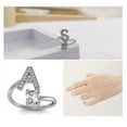 thumbnail image 2 of Copper Capital Letter Open Ring Portable Adjustable Rings Indoor Outdoor Office Shopping Decorative Makeup Jewelry Gift A, 2 of 5