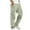 Green, variant on IROINNID Men's Pants Relaxed Cigarette Multiple Pockets Outdoor Straight Type Fitness Pants Solid Color Elastic Waist Pants