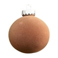 thumbnail image 2 of Hvmvliv Set of 12 Red Velvet Christmas Tree Balls 3.14 Inch Flocked Xmas Decorations Plastic Hanging Ornaments for Holiday Decor Beige, 2 of 7