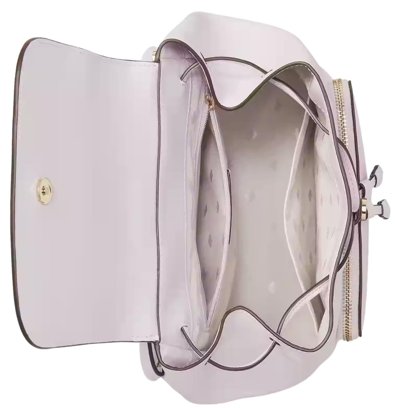 Kate Spade Kristi Medium Flap Backpack Warm Cement Grain 