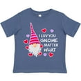 thumbnail image 3 of Inktastic I Luv You Gnome Matter What with Gnome and Hearts Boys or Girls Toddler T-Shirt, 3 of 5