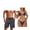 Black Leopard, variant on Garronmavis Couples Swimwear Matching Set Lemon Butterfly Women Triangle Bikini Set Drawstring Side Tie Bathing Suits and Mens Swimming Shorts Breathable Swim Trunks