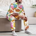 thumbnail image 7 of Balery Color Donut Pattern Pajama Sets for Men Long Sleeve 2 Piece Sleepwear Loungewear Sets Soft PJ's with Pockets Long Sleeve Comfy Pj Sets-Medium, 7 of 7