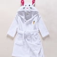 thumbnail image 3 of TAIAOJING Kids Robe Boys Girls Hooded Sleepwear Baby Unisex Animal Face Hooded Towel And Plush Animal Face Robe Pretty Elephant Bathrobe 3-4 Years, 3 of 4