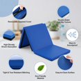 thumbnail image 4 of Resenkos Gymnastics Mat, Exercise Tumbling Mat,6 x 2 FT Tri-Fold Gym Mat with Handles and Removable Zippered Cover-Dark Blue, 4 of 5