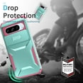 thumbnail image 5 of for Google Pixel 8 Pro Rugged Case with Camera Lens Sliding Cover, Heavy Duty PC Protective Shockproof Cover with Slide Camera Cover Upgraded Drop Resistant Case for Google Pixel 8 Pro, Green, 5 of 7