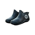 thumbnail image 1 of Difumos Mens Deck Fishing Boots Waterproof Rain Boots Anti-Slip Winter Ankle Water Boots Outdoor Muck Short Fishing Shoes Black 7.5-8, 1 of 7