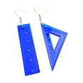 thumbnail image 1 of Boucles d'Oreilles Série Règle Triangle Mathématique et Bord Droit, 1 of 5