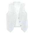 thumbnail image 4 of Women's Denim Vest Women's Short Everything Slim Fit Korean Version Jacket Vest plus Size Leather Duster And Plaid Vest Tan Vest Long Girls Winter Vest Juniors Flannel Vest Canvas Coat Pocket Vest, 4 of 5