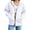 White, variant on VV AVEORS Womens Zip Up Hoodie Casual Long Sleeve Hooded Sweatshirts Fall Comfy Sports Fashion Jackets With Pockets Y2K Preppy Clothes Light Gray S