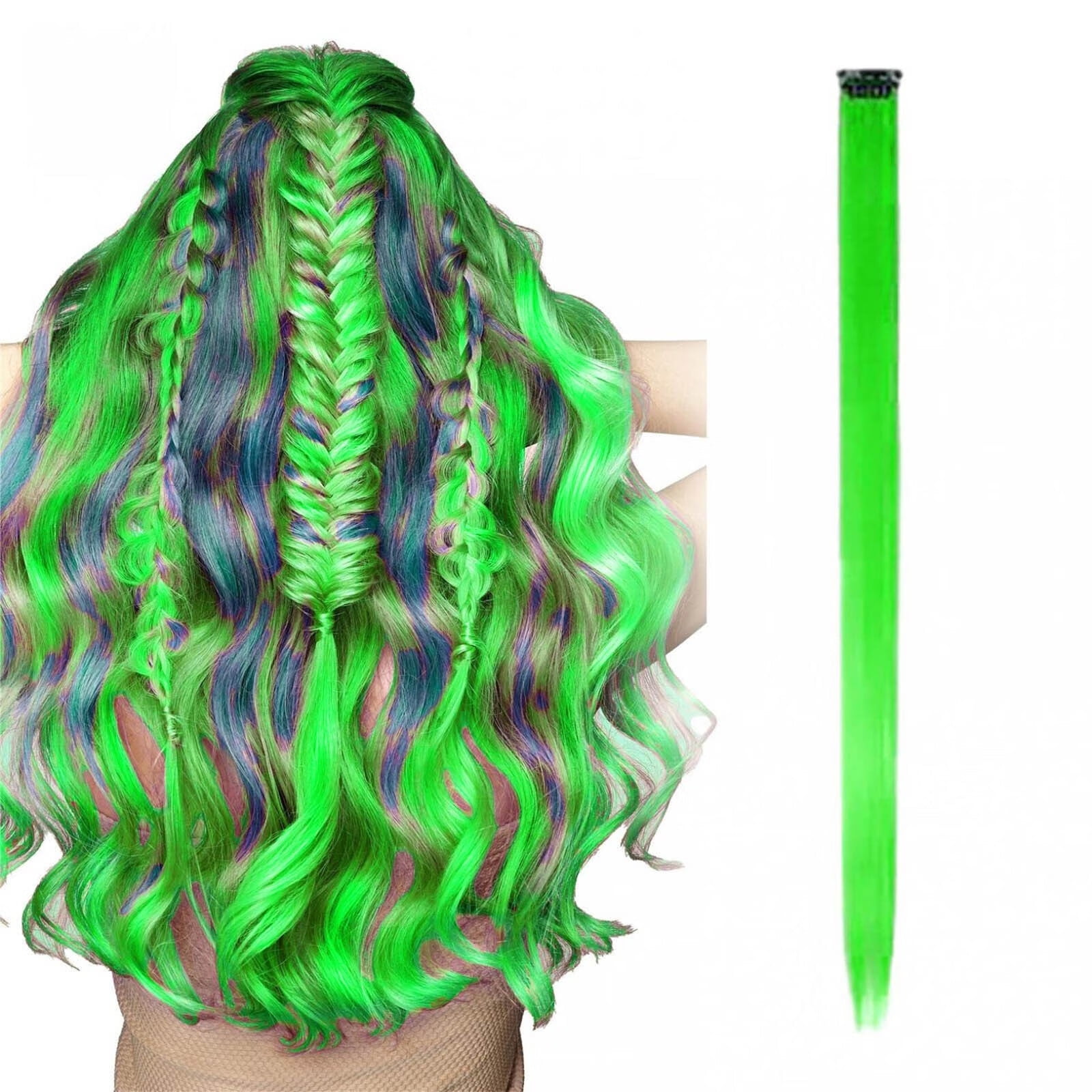 KAFEUPS Color Hair Patch Hair Patch Multicolor Hanging Ear Dyed Wig