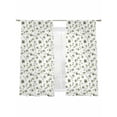 thumbnail image 7 of Sage Green Spring Floral Sheer Curtains 72 Inch Length 2 Panels Set, Summer Botanical Elegant Voile Window Treatment Rod Pocket Curtains Sheers Drapes for Bedroom/Living Room/Kitchen 52"x72"x2, 7 of 7