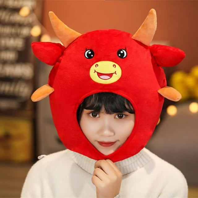 sombrero de buey, gorro de Cosplay, disfr de Halloween, dibujos animados de animales, gorro de , accesorios para fotografía, accesorios,
